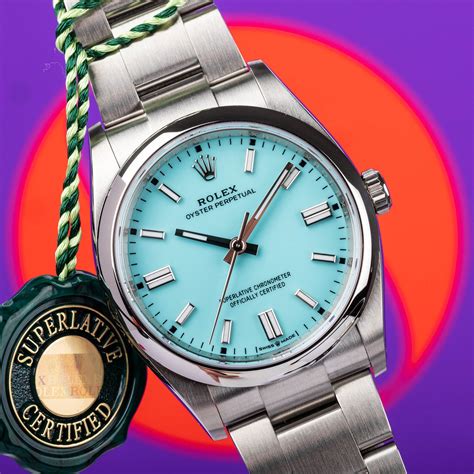 Rolex tiffany dial watch